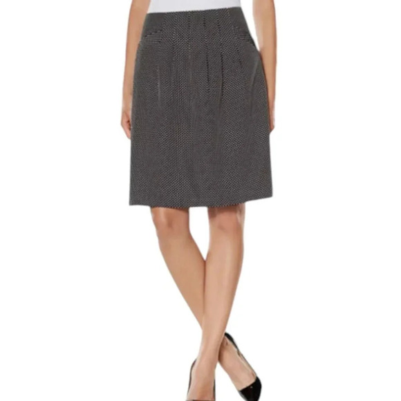 THE LIMITED Outback Red A-Line Dot Skirt Black White Polka Dots Pockets EUC S - Picture 1 of 8